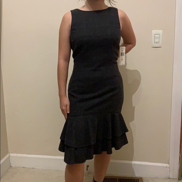 Lauren Ralph Lauren Dresses & Skirts - NWT Ralph Lauren Dark Grey Mid-Length Flared Dress